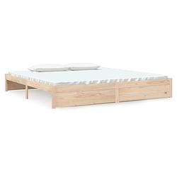 Foto van The living store bedframe massief grenenhout 200x200 cm - bed