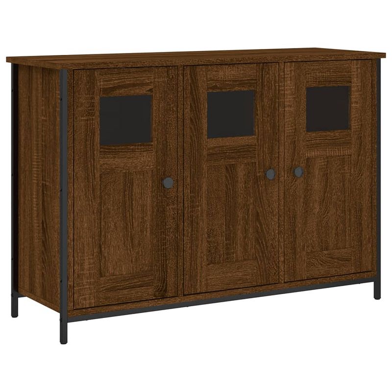 Foto van Vidaxl dressoir 100x35x70 cm bewerkt hout bruin eikenkleur