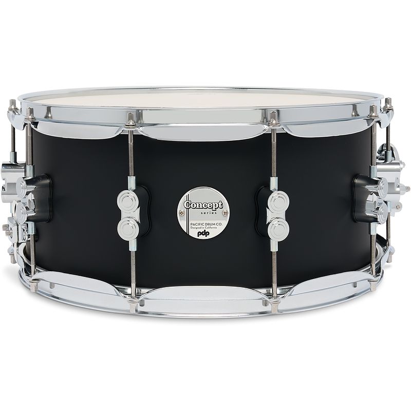 Foto van Pdp drums concept maple satin black 14 x 6.5 inch snaredrum