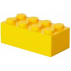 Foto van Lego mini-opbergsteen 8 noppen 4,6 x 9,2 cm polypropeen geel