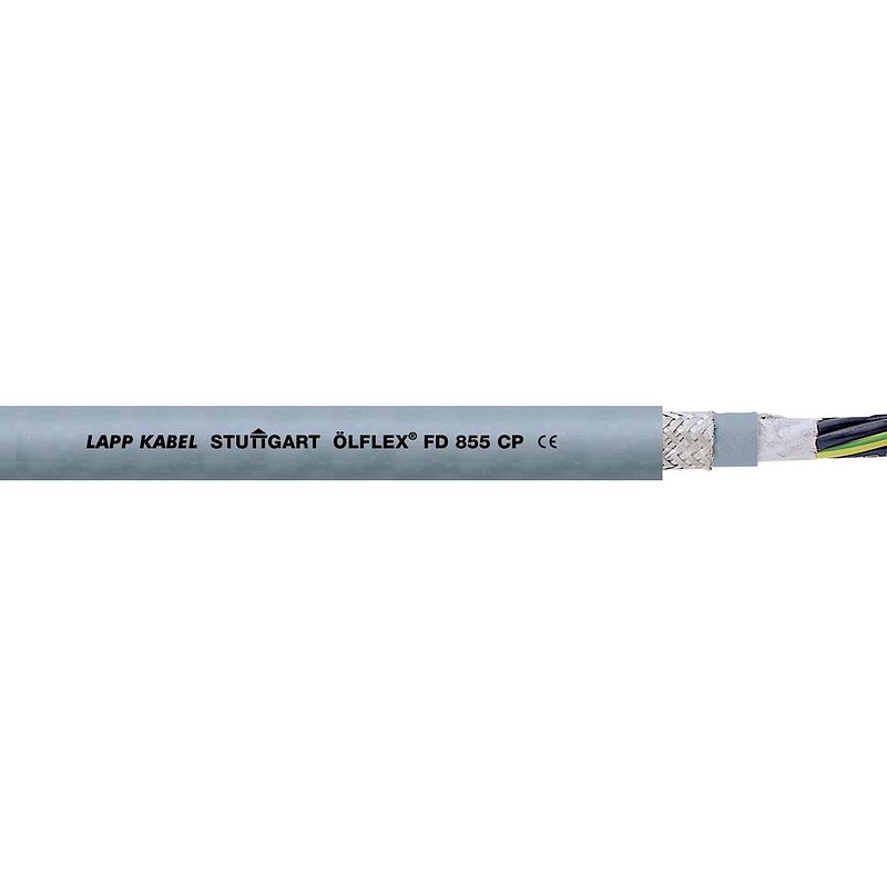 Foto van Lapp 0027386 geleiderkettingkabel ölflex® fd 855 cp 25 g 2.50 mm² grijs 500 m