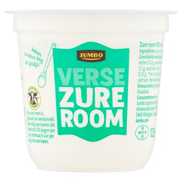 Foto van Jumbo verse zure room 125g