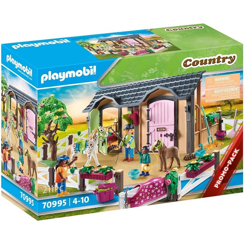 Foto van Playmobil country - rijlessen met paardenboxen (70887)