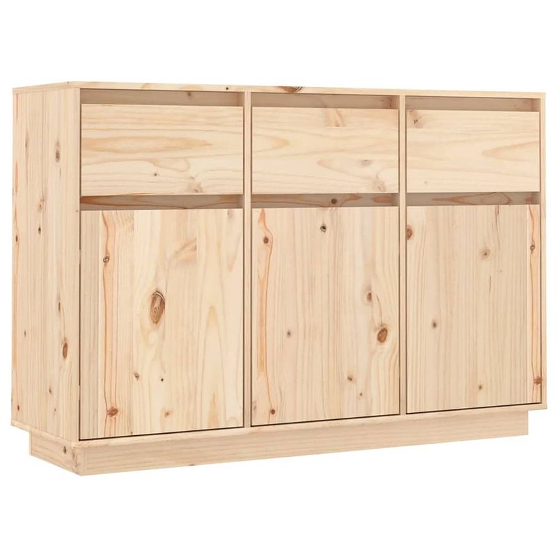 Foto van Vidaxl dressoir 110x34x75 cm massief grenenhout