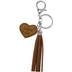 Foto van Verhaak sleutelhanger leather nature unisex leer donkerbruin