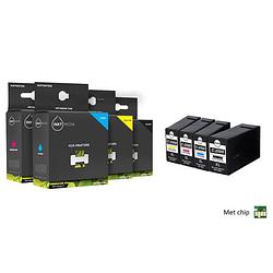 Foto van Inktmedia® - inktcartridge - geschikt set canon pgi-2500xl bk c m y inktcartridge multi pack zwart, cyaan, magenta, g...