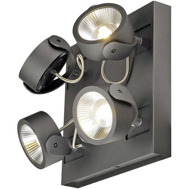 Foto van Slv 1000135 slv led-plafondlamp 60 w zwart