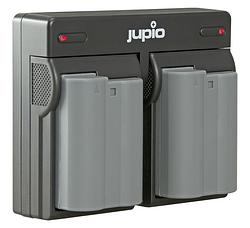 Foto van Jupio kit: 2 x camera-accu en-el15b 1700mah + usb dual lader