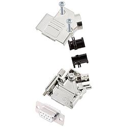 Foto van Encitech d45pk-m-09-dbs-w-k 6355-8009-11 d-sub female connectorset 45 ° aantal polen: 9 soldeerkelk 1 stuk(s)