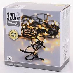 Foto van Huismerk kerstverlichting - 320 led - warm wit - met 8 standen - 37,9 meter