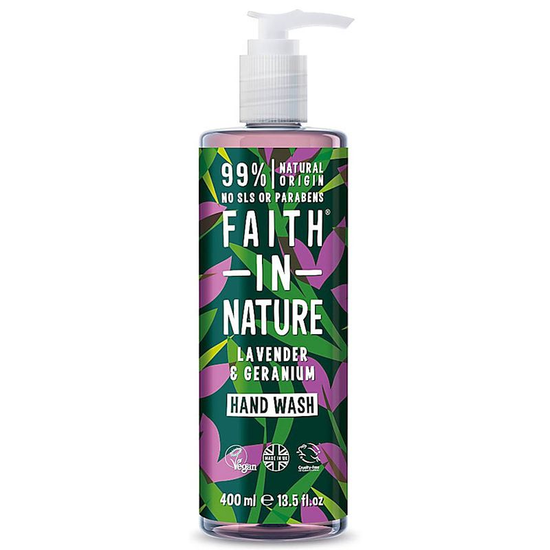 Foto van Faith in nature lavender & geranium hand wash 300ml.