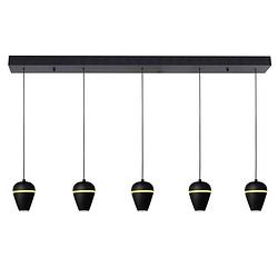 Foto van Highlight hanglamp kobe 5 lichts l 110 cm zwart