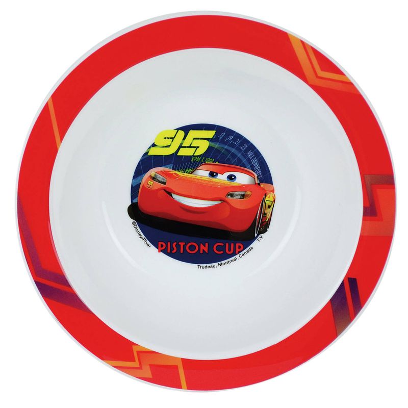 Foto van Kunststof ontbijtbordje diep disney cars 16 cm - kinderservies