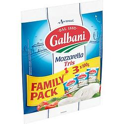 Foto van Galbani mozzarella tris family pack 300g (3 x 100g) bij jumbo