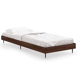 Foto van The living store bedframe - naam - bedframes - 193 x 78 x 20 cm - bruineiken