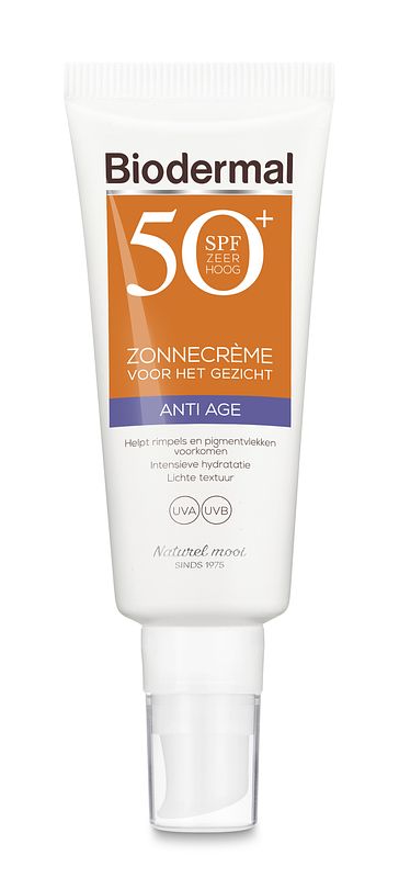 Foto van Biodermal anti age zonnecrème gezicht spf50+