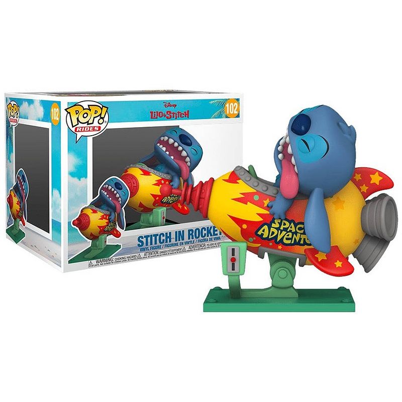 Foto van Funko pop! figuur disney lilo & stitch stitch in raket