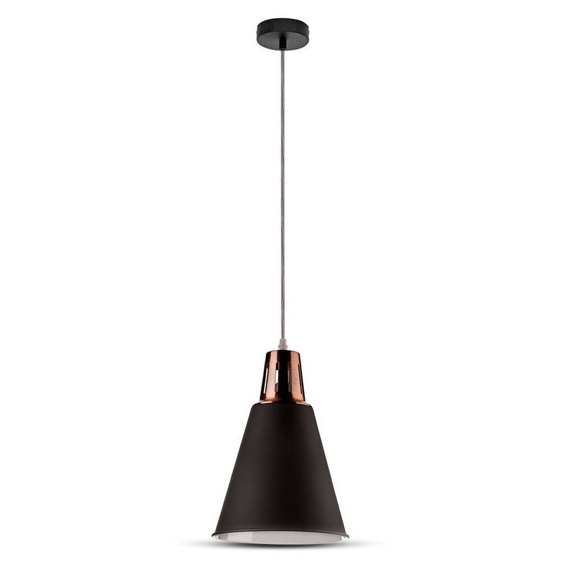 Foto van V-tac hanglamp vt-7520 22 cm e27 aluminium 60w koper/zwart