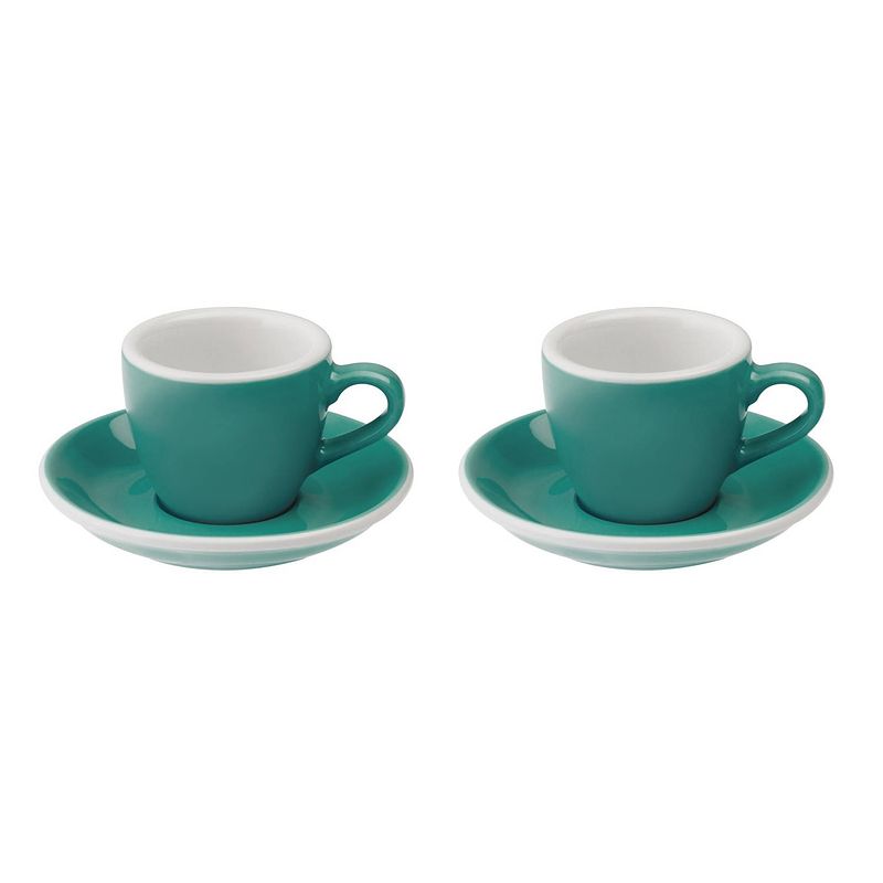 Foto van Loveramics - egg espressokop met schotel - set van 2 - 80ml - groenblauw