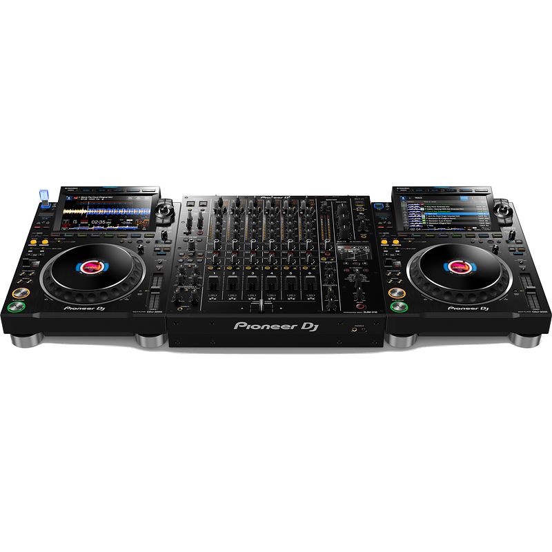 Foto van Pioneer dj cdj-3000 (2x) + djm-v10