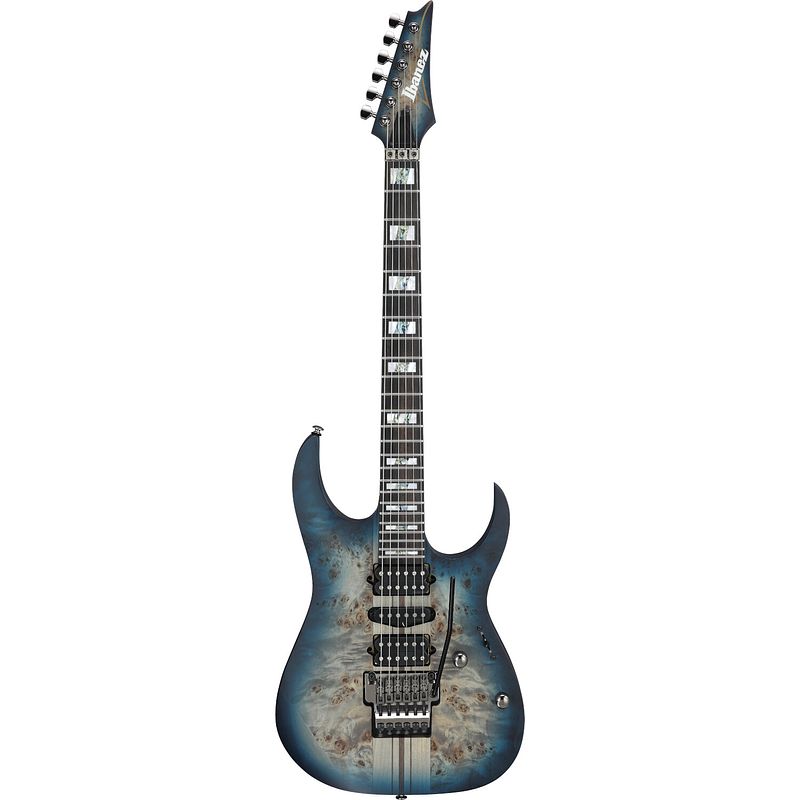 Foto van Ibanez premium rgt1270pb cosmic blue starburst flat elektrische gitaar met gigbag