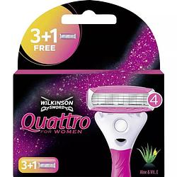 Foto van Wilkinson sword quattro for women scheermesjes - 4 stuks