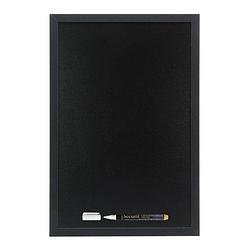 Foto van Zwart krijtbord/schoolbord met 1 stift 30 x 40 cm - krijtborden
