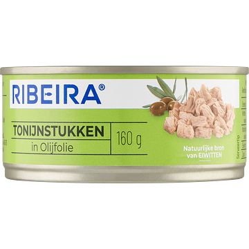 Foto van Ribeira tonijnstukken in olijfolie 160g bij jumbo