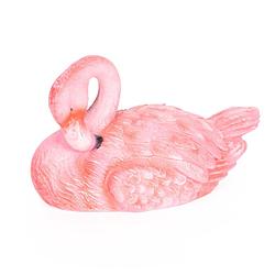 Foto van Dierenbeeld drijvende flamingo vogel 21 cm tuindecoratie - tuinbeelden