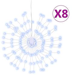 Foto van Vidaxl kerstverlichting vuurwerk 8 st 140 koudwitte led'ss 17 cm