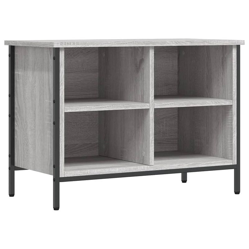 Foto van The living store schoenenkast - naam - kast - 69 x 35 x 50 cm - grijs sonoma eiken