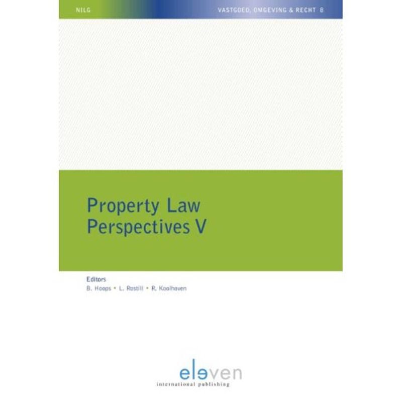 Foto van Property law perspectives v - nilg - vastgoed,