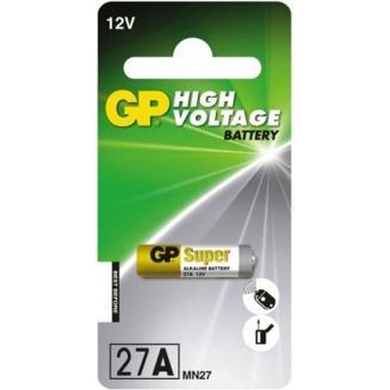 Foto van Gp 27a high voltage batterijen 12v- 27 mah - 1 stuk