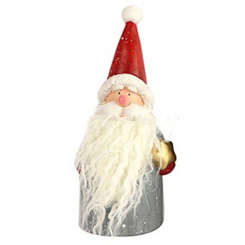 Foto van White label kerstmanbeeld saami 24 cm keramiek rood/wit