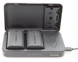 Foto van Chilipower powercase voor canon lp-e6, lp-e6n, lp-e6nh - duo lader, powerbank en bewaarcase in 1