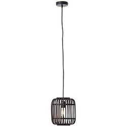 Foto van Brilliant hanglamp woodrow - zwart - ø21x130 cm - leen bakker