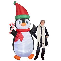 Foto van Christmas gifts - opblaasbare kerstpinguin - 210cm - 220/240v - binnen & buiten