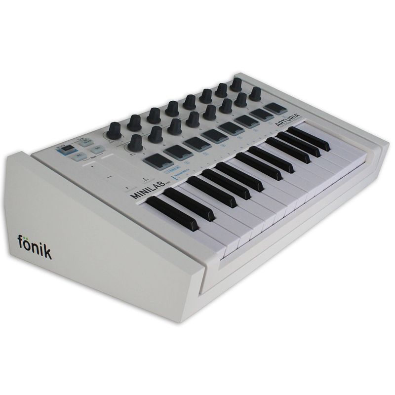 Foto van Fonik audio innovations original stand white voor arturia minilab mkii