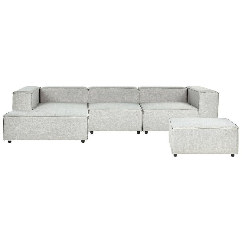 Foto van Beliani aprica - modulaire sofa-grijs-linnen