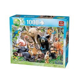 Foto van King puzzel animal world jungle party - 1000 stukjes