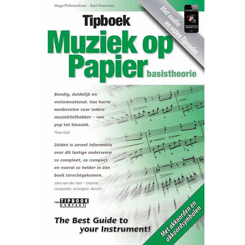 Foto van Tipboek muziek op papier