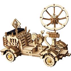 Foto van Robotime maan buggy met zonnecel ls401 - houten modelbouw - diy