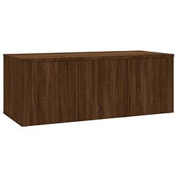 Foto van The living store tv-kast - bruineiken - 80 x 34 x 30 cm - 3 lades