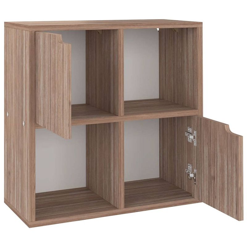 Foto van The living store boekenkast 60x27-5x59-5 cm spaanplaat grijs sonoma eiken - kast