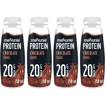 Foto van Melkunie protein chocolate flavoured shake 4 x 250ml bij jumbo