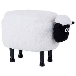 Foto van Beliani sheep - dierenhocker-wit-polyester