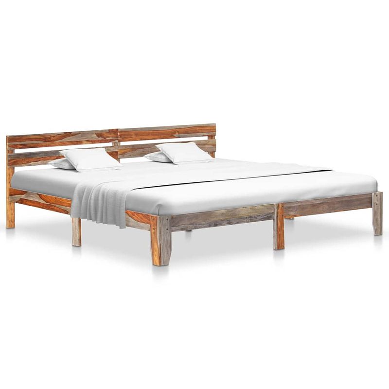 Foto van Vidaxl bedframe massief sheeshamhout 200x200 cm