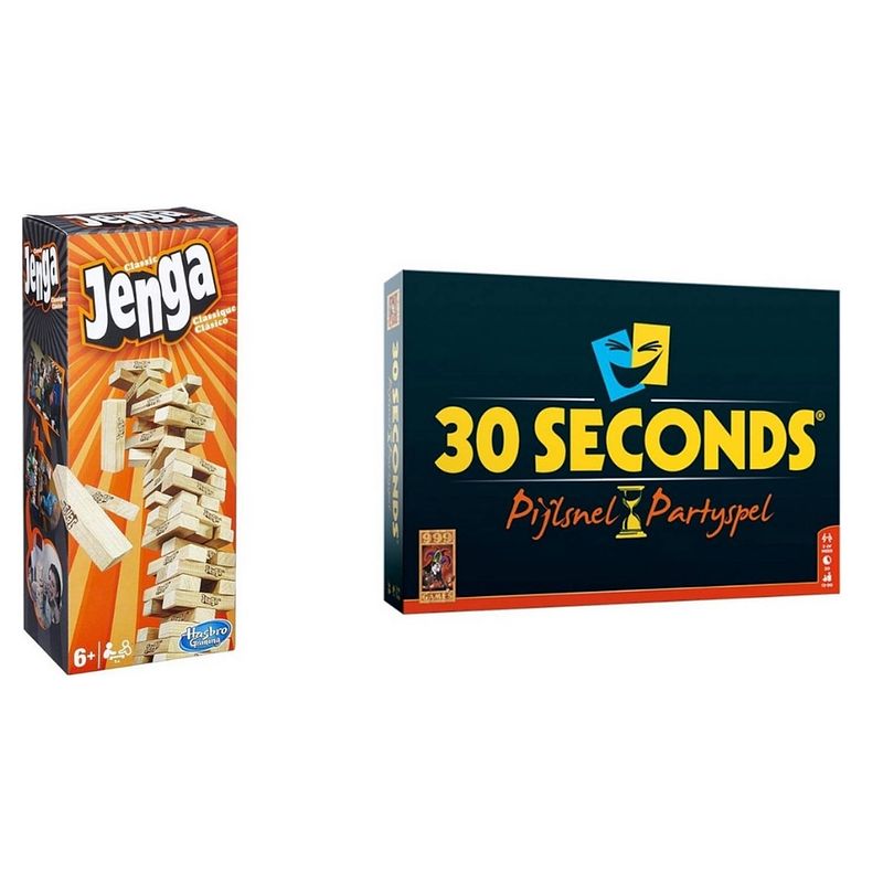 Foto van Spellenbundel - 2 stuks - jenga & 30 seconds