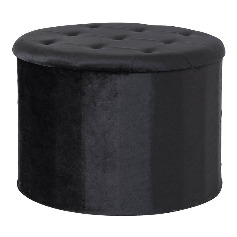Foto van House nordic turup pouf - turup pouf met opbergruimte in zwart fluweel