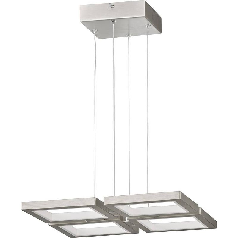 Foto van Wofi viso 6531.04.64.8000 led-hanglamp 55 w nikkel (mat)